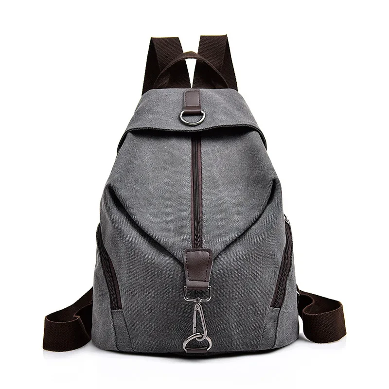 

Retro Solid Color Backpack Schoolbags for College Middle School Students Women's Backpacks Men's Leisure Travel Canvas Bags