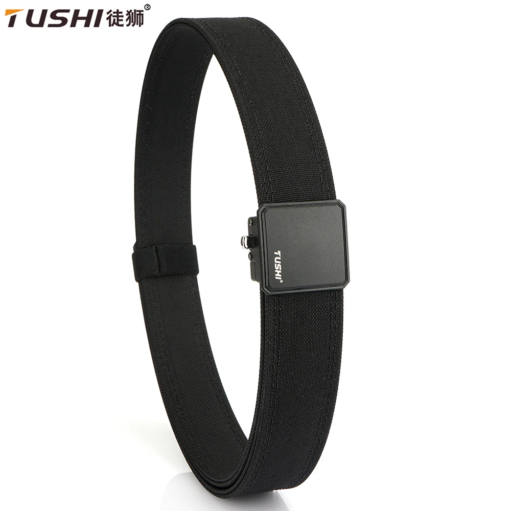 

TUSHI New Hard Tactical Belt for Men Metal Automatic Buckle IPSC Gun Belt 1100D Nylon Military Belt Outdoor Sports Girdle Male