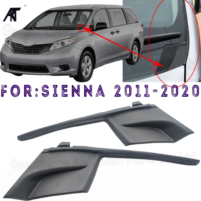 2x Front Right+Left Fender To Cowl/Hood Side Seal For Toyota Sienna 2011-2020 53866-08020 53867-08020