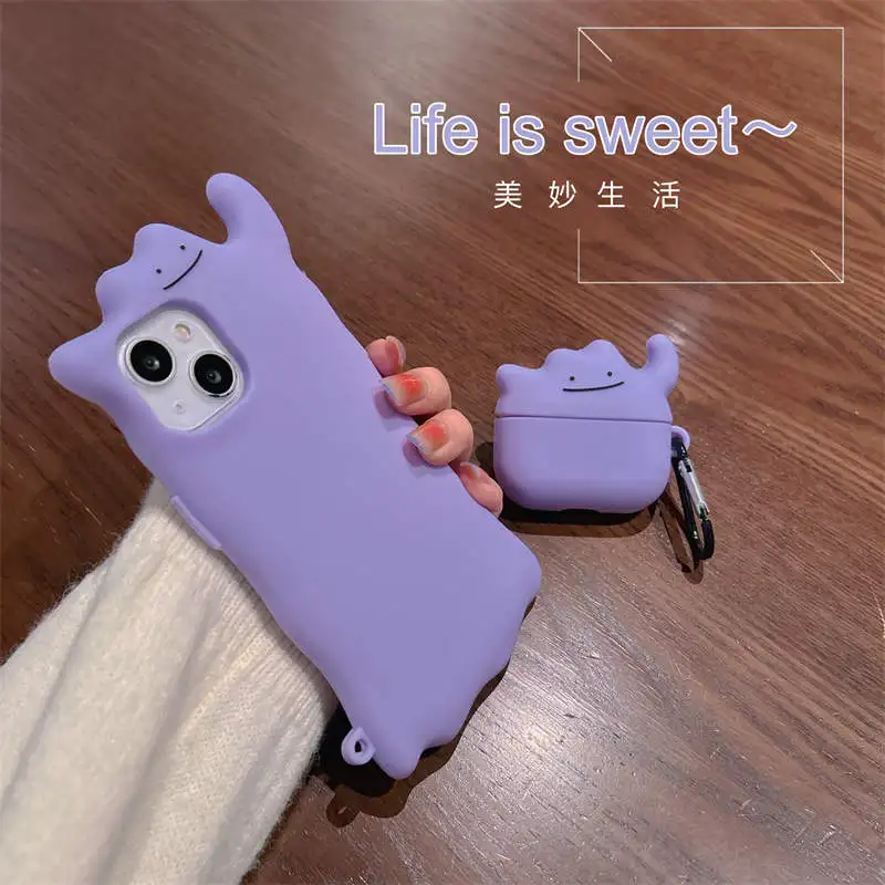 3D Cute Cartoon Ghost Soft Rubber Case for iPhone 15 14 13 12 11 Pro Max Shockproof Cover Stylus Pen Pendant Halloween Gifts