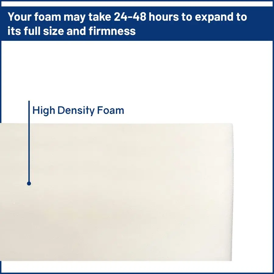 4インチ中程度の硬さの耐水性フォームビニールマットレス、お手入れ簡単、快適でノイズフリー、72 x 30、ブルー