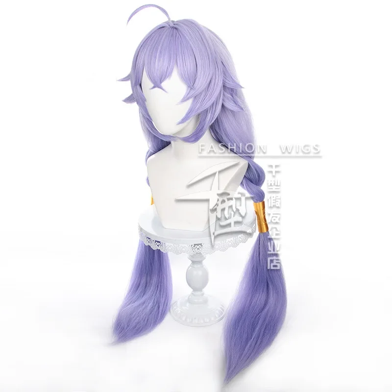 شعر مستعار اصطناعي مقاوم للحرارة ، جديلة ملتوية على شكل ذيل حصان مزدوج ، بتدرج العسل ، نجمة هونكاي ، تأثيري Bailu