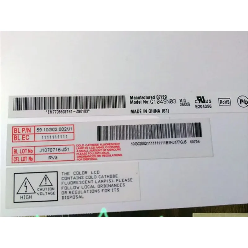 

10,4-дюймовый промышленный ЖК-дисплей G104SN03 V0, разрешение 800*600, 100% протестирован, быстрая доставка