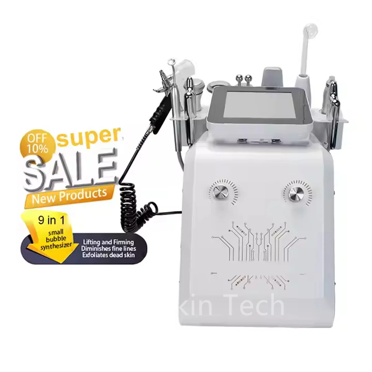 2025 New Multi-Function 9 in 1Facial Care Skin Deep Cleaning Hydra Whitening Exfoliating Firming Skin Oxygen Jet Beauty Machine