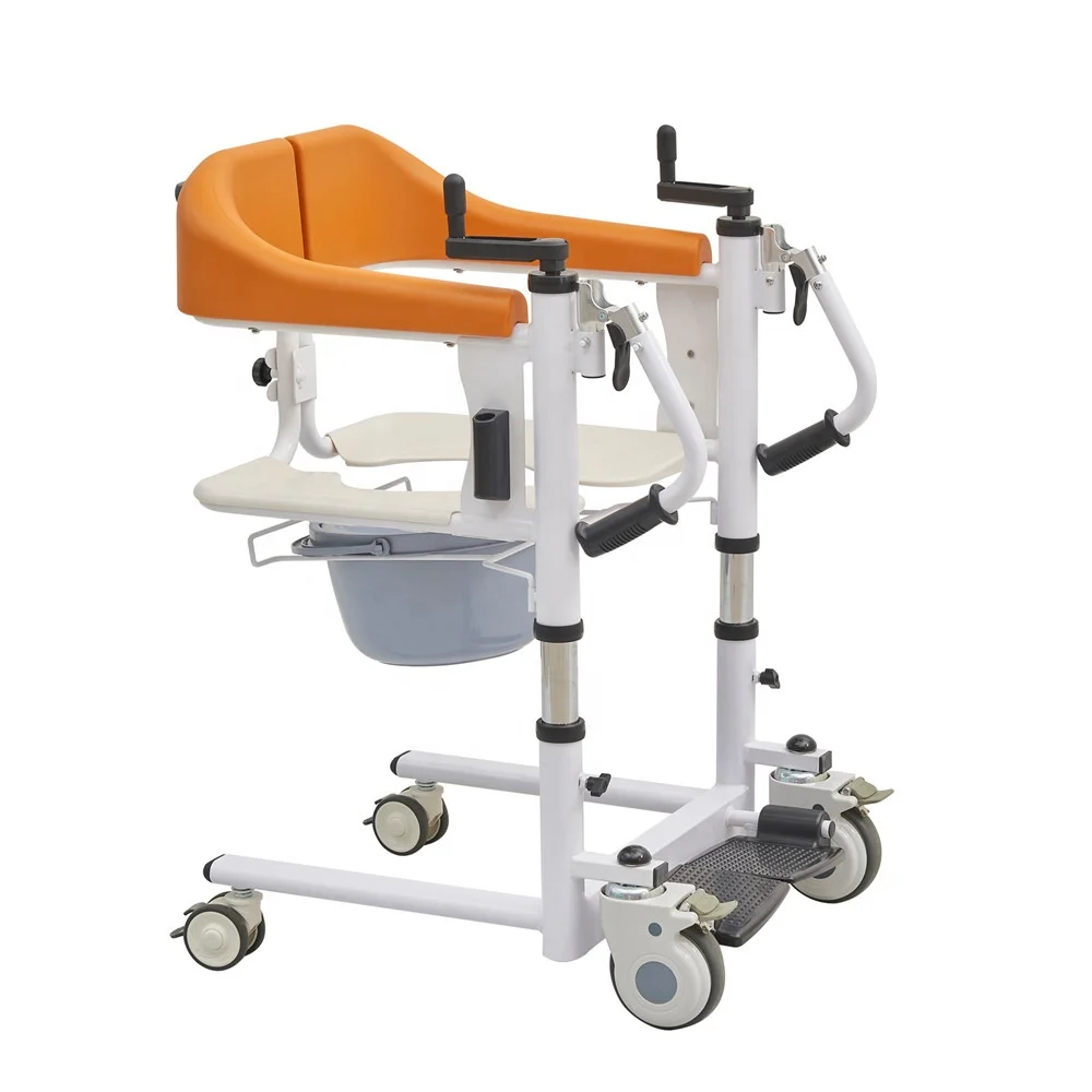 Custom Patient Toilet Chair Transfer Commode Toilet Chair Open Back Wheel Chair For Disabled People CY-WH202A
