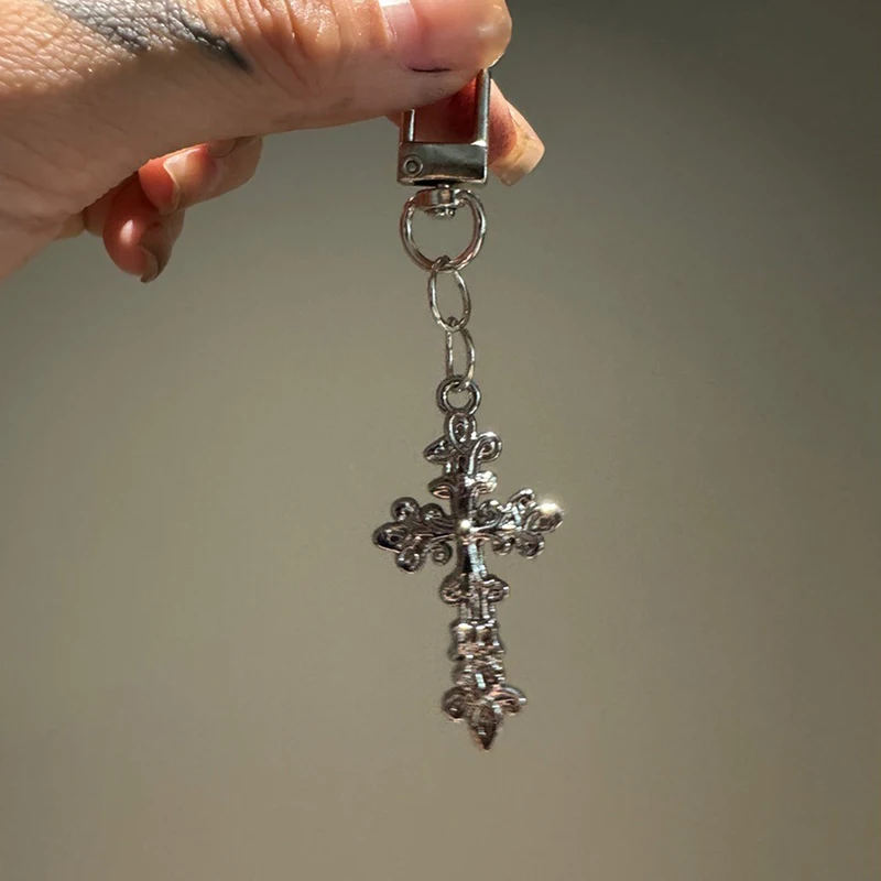 

Винтажный готический крестовый автомобильный брелок для женщин и мужчин, простой брелок с крестом, подвеска, модное украшение для рюкзака, аксессуары, подарки
