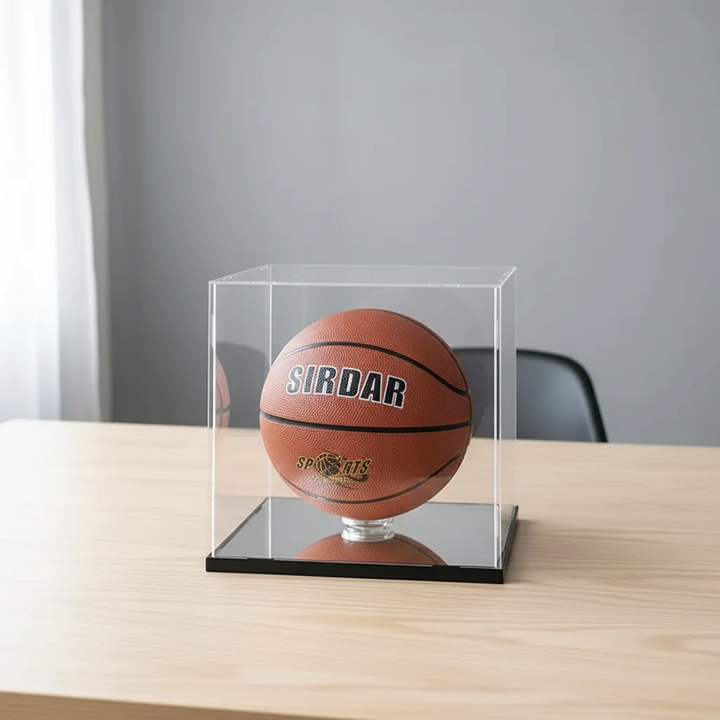 1 Acryl-Montage-Vitrine, Vitrine für Fußball- und Basketball-Sammlerstücke, (Kostenloser runder Sockel als Zubehör * 1) – Detail 4