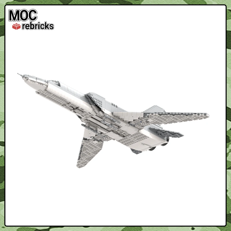 MOC Military Series Russia Tu-22M3M Backfire Bomber Large Building Block Model Bricks DIY Toys for Kid Christmas Gifts