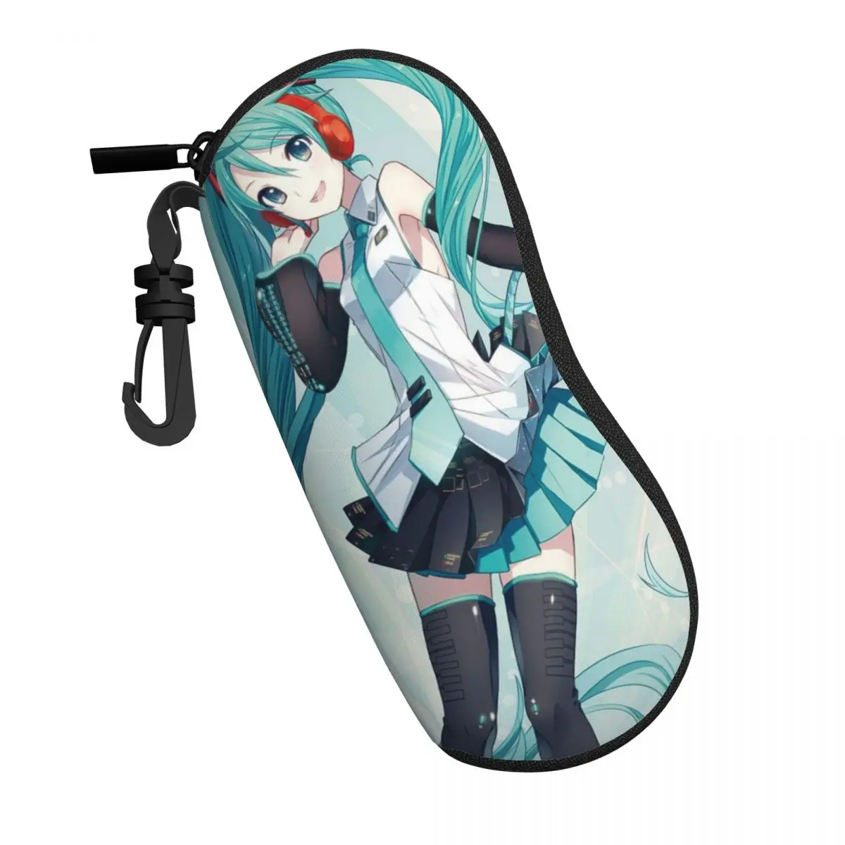 Hatsune Miku Portable Soft Shell Glasses Case - Lightweight, Travel-Friendly Eyewear Pouch with Easy-Access Design