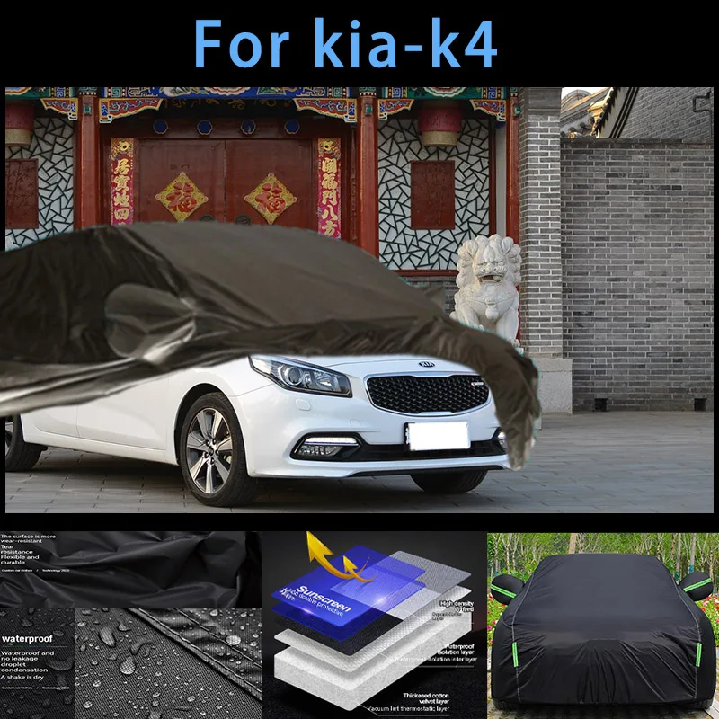 

For kia-k4 Outdoor Protection Full Car Covers Snow Cover Sunshade Waterproof Dustproof Exterior Car accessories