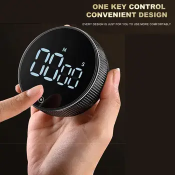 LED 디지털 주방 타이머 공부 스톱워치, 마그네틱 전자 요리 카운트다운 시계, LED 기계식 알림 알람, 주방 가제트 