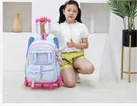 School Rolling backpack Bags school wheeled backpack for girls kids School trolley bag for girls school bag wheels for girls 4