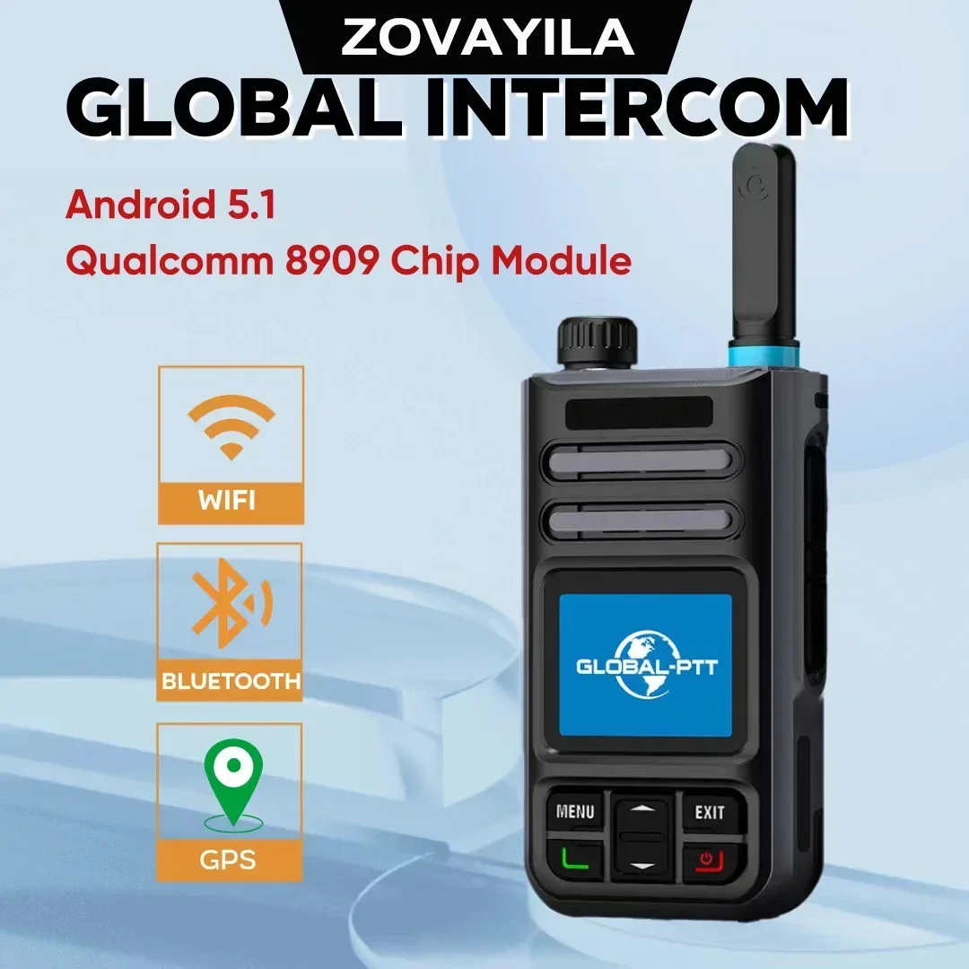 4G civil global walkie-talkie global-ptt MX1 Android national public network ZOVAYILA walkie-talkie 4G civil 5000 kilometers