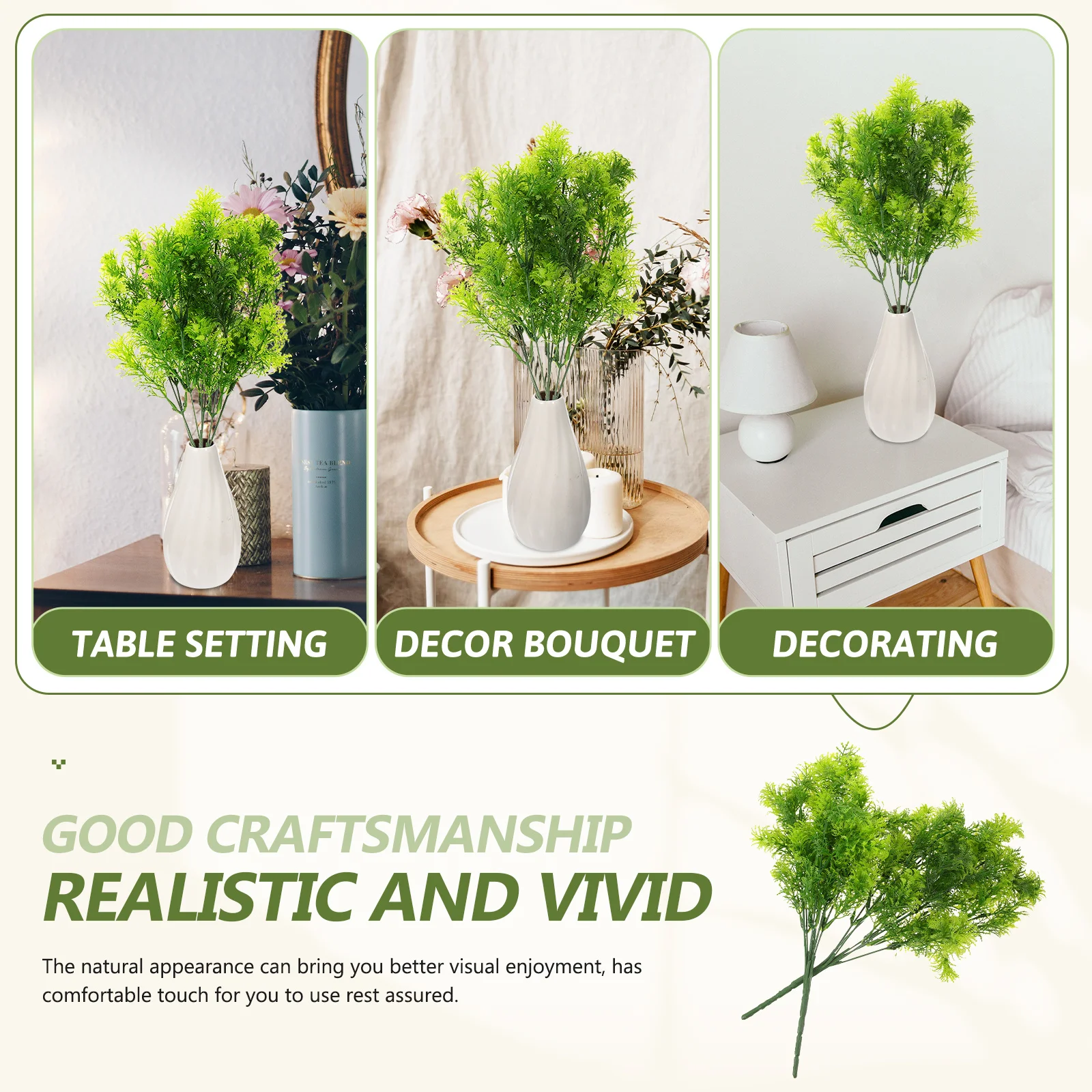 

2pcs Artificial Plants Stem Fake Greenery Decor For Home Office Party Indoor Outdoor Simulated Foliage Realistic Faux Leaves