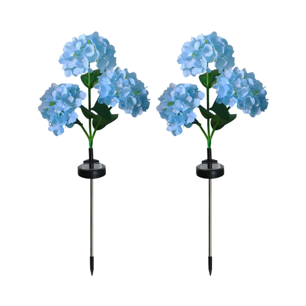 

Garden Decorative Lights Solar Simulation Hydrangea Flower Lights Ground Lights Outdoor Villa Garden Lights 3 Head Flower Lights
