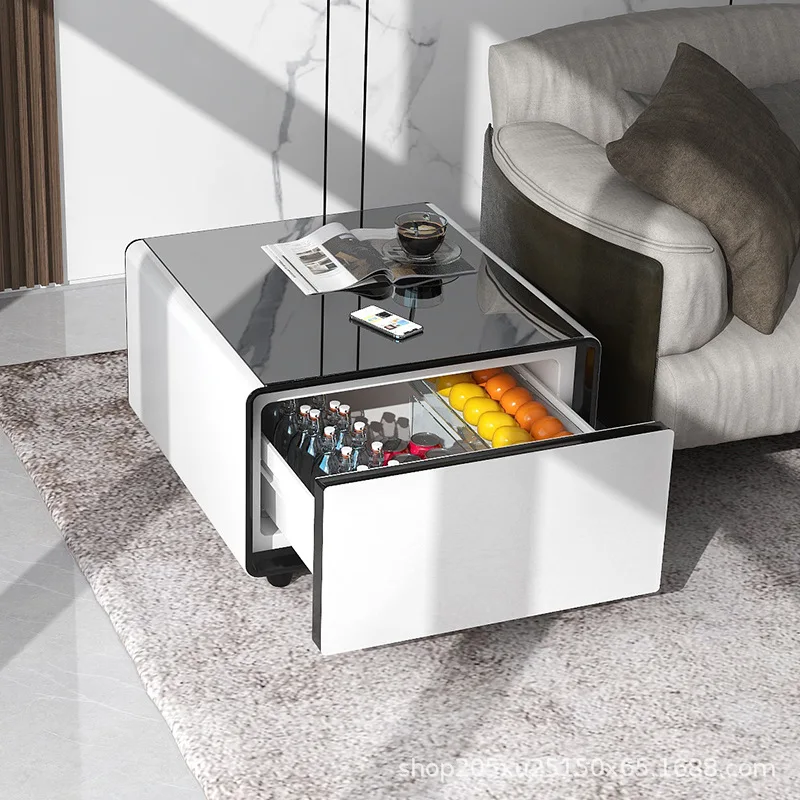 Refrigerator integrated multi-functional square coffee table refrigerated storage sofa side cabinet corner table