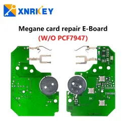 Xnrkey 3 Knop Elektronische Pcb Reparatie Set Zonder PCF7947 Chip Voor Renault Megane Card Afstandsbediening Autosleutel