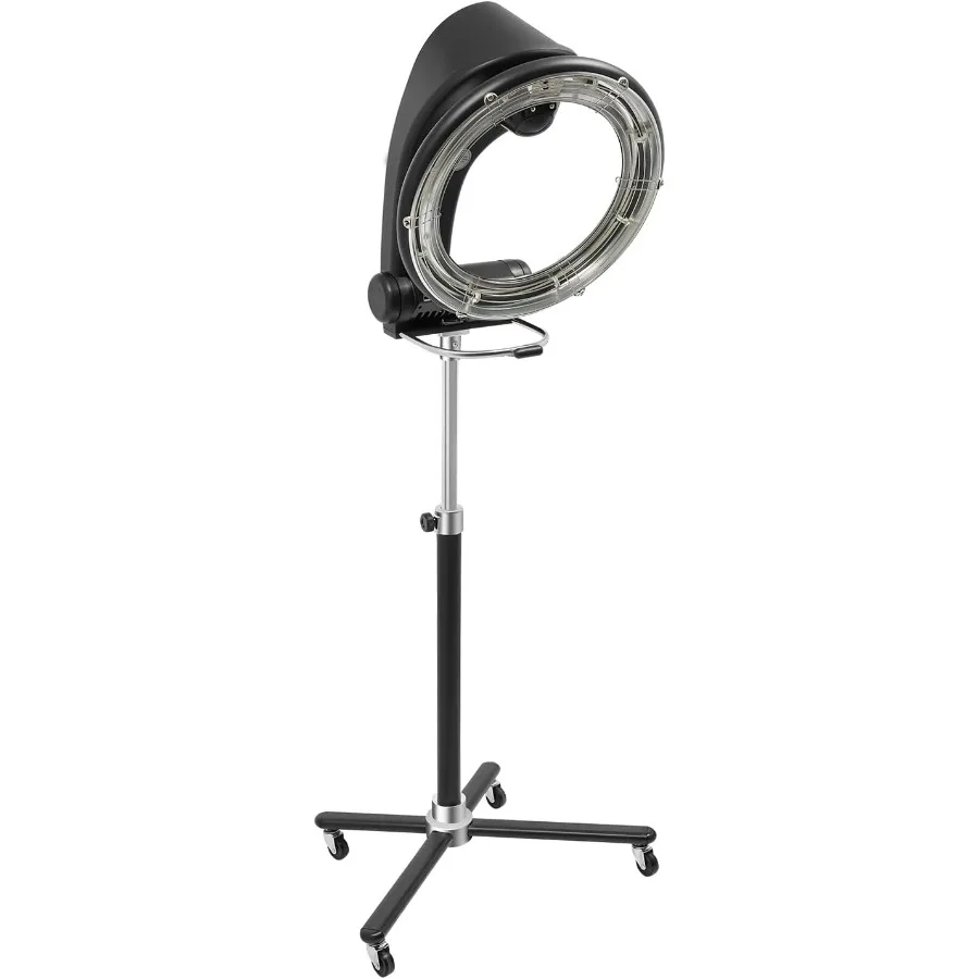 

Отдельностоящий инфракрасный фен 3-в-1 с паровыми колесами, фен для салона с цифровым экраном для дома и использования в салоне, 1000 Вт, черный