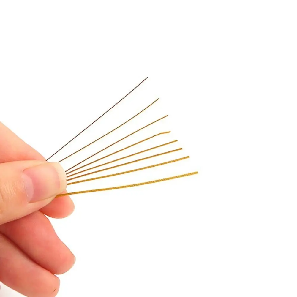 Alambre de joyería de plata y oro de acero, 0,30/0,38/0,45/0,50/1,0mm, cuerda de alambre de plata dorada y cables de cuerda de cuentas para pulseras