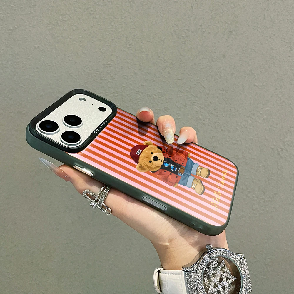 Für Samsung Galaxy S21 S26 S25 S24 S23 S22 Ultra Plus FE Hülle Gestreiftes Cooles Bärenmuster Cover Für A16 A15 A36 A54 A55 A56 Funda – Detail 13