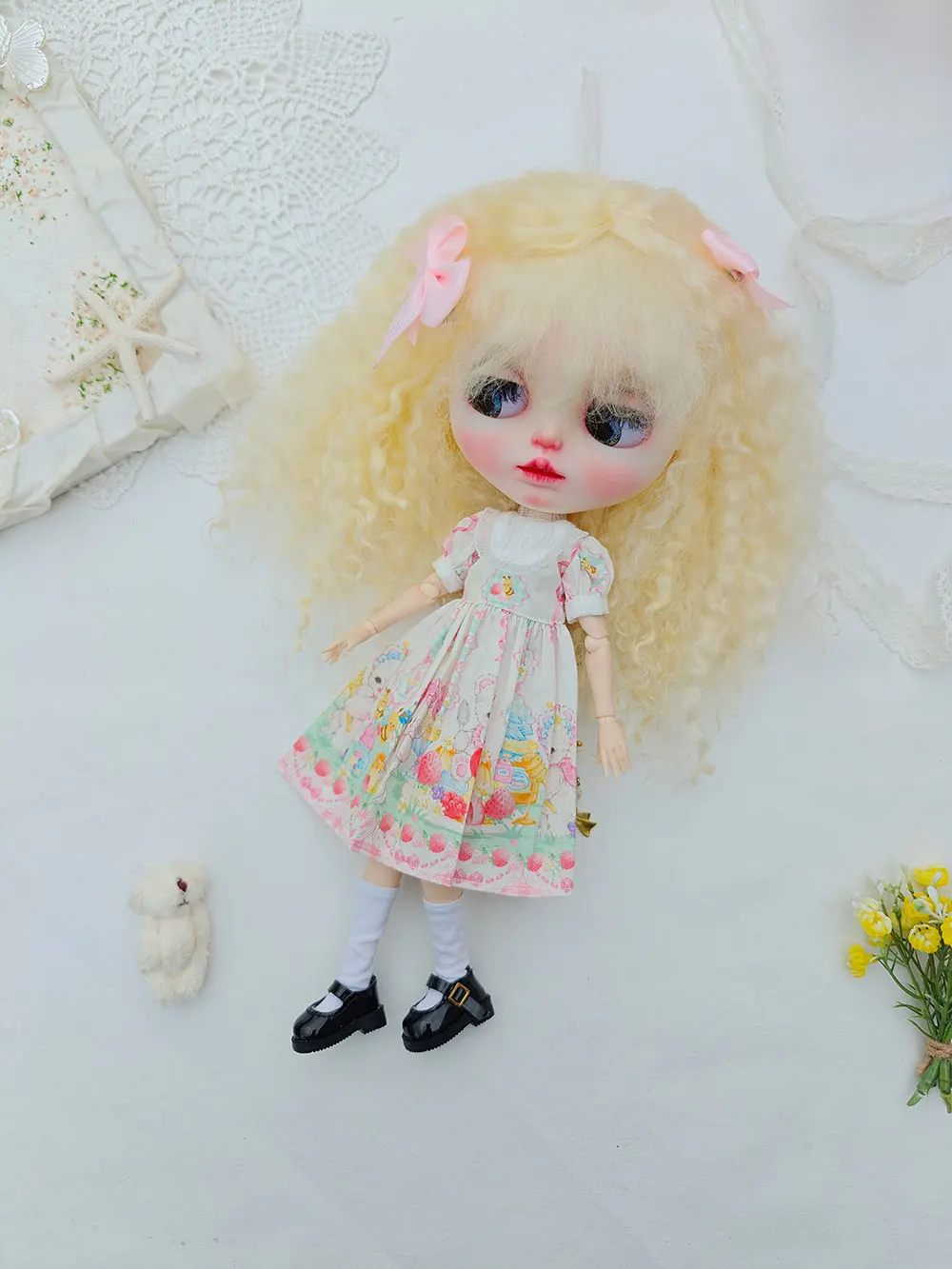 

ICY DBS blythe doll clothes Spring dress Cute usual dress OB22 OB24 AZONE accessories Blythe Doll Toys for Girls