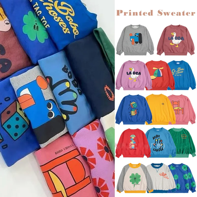 2025 Herbst Winter BC Jungen Mädchen Niedliches Sweatshirt Mädchen Cartoon Gedruckt Sweatshirts Baby Kinder Mit Kapuze Kinder Boutique Kleidung