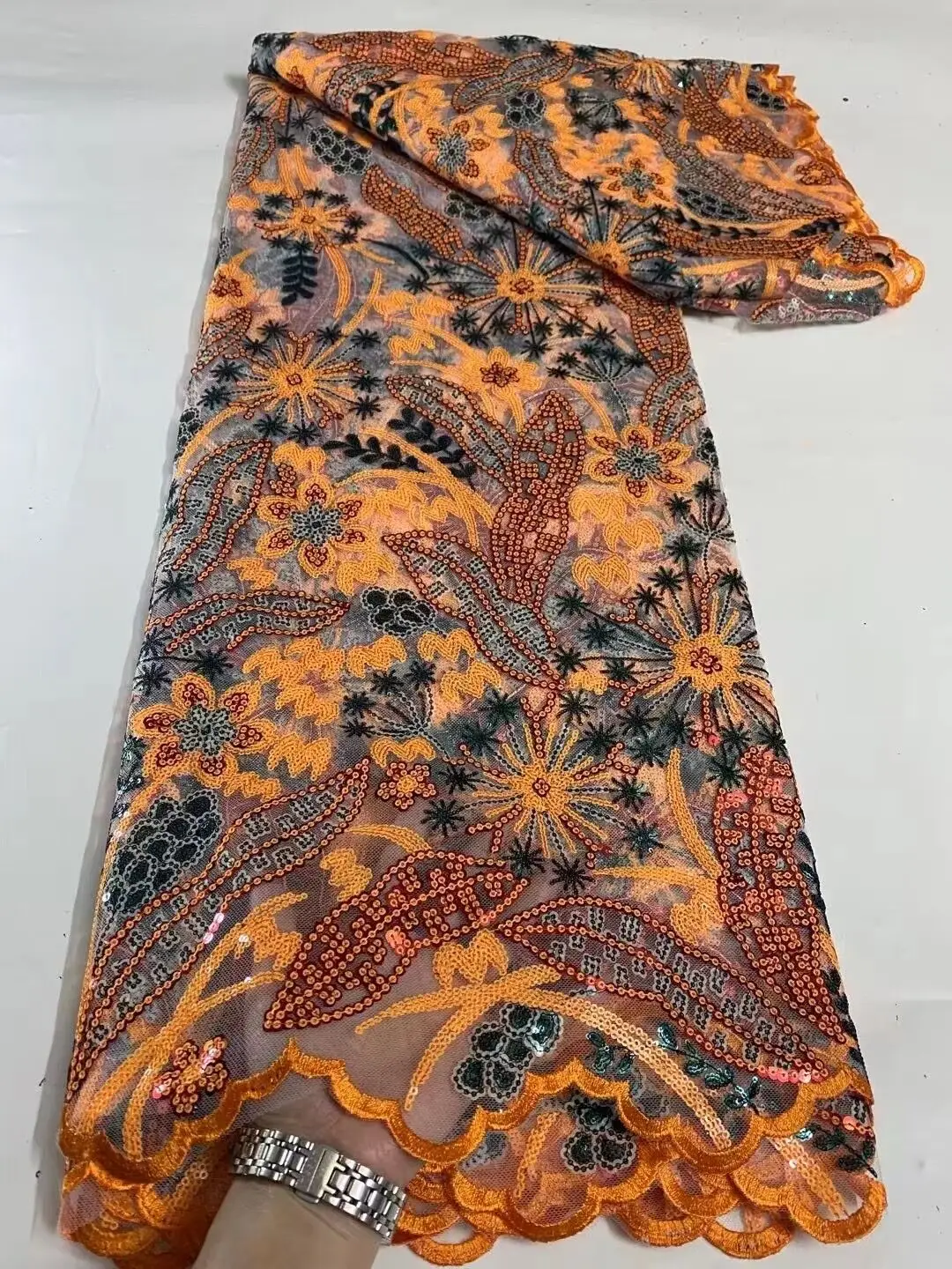 African Soft Dubai Cotton Fabric for Women, Bandana Suit, Voile for Wedding Party, High Quality, Latest, 5 Yard, DP0017