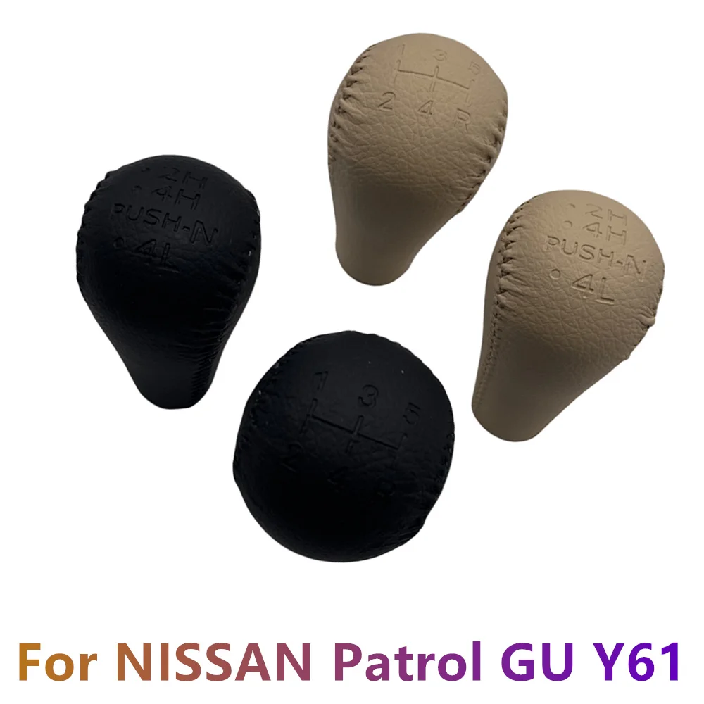 New Gear Shift Knob Gaiter Lever Shiter Head Handball Transmission For NISSAN Patrol GU Y61 Hand Speed Car Styling Accessories