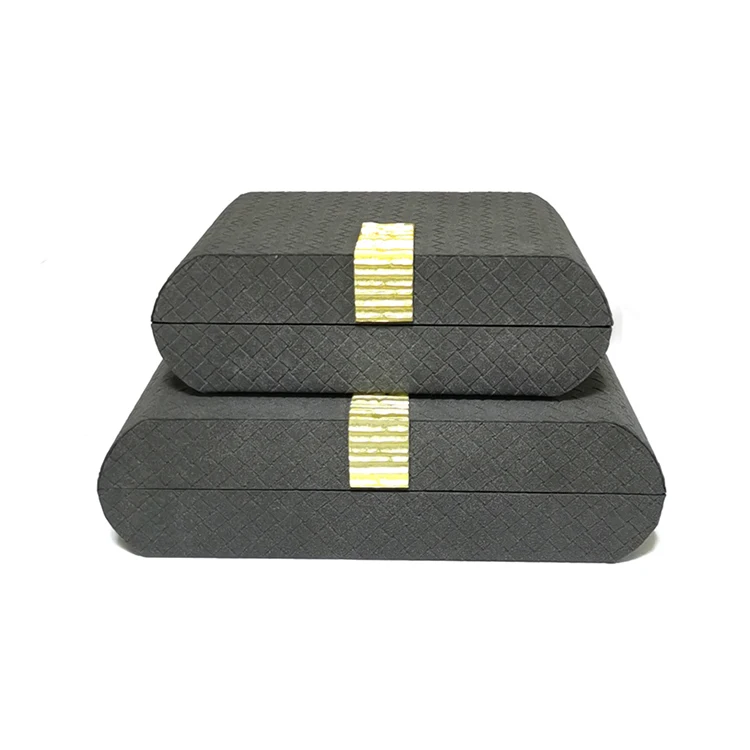 

Woven Leather Fancy Organiser Storage Box Modern Simple Design Leather Rectangle Jewelry Storage Box