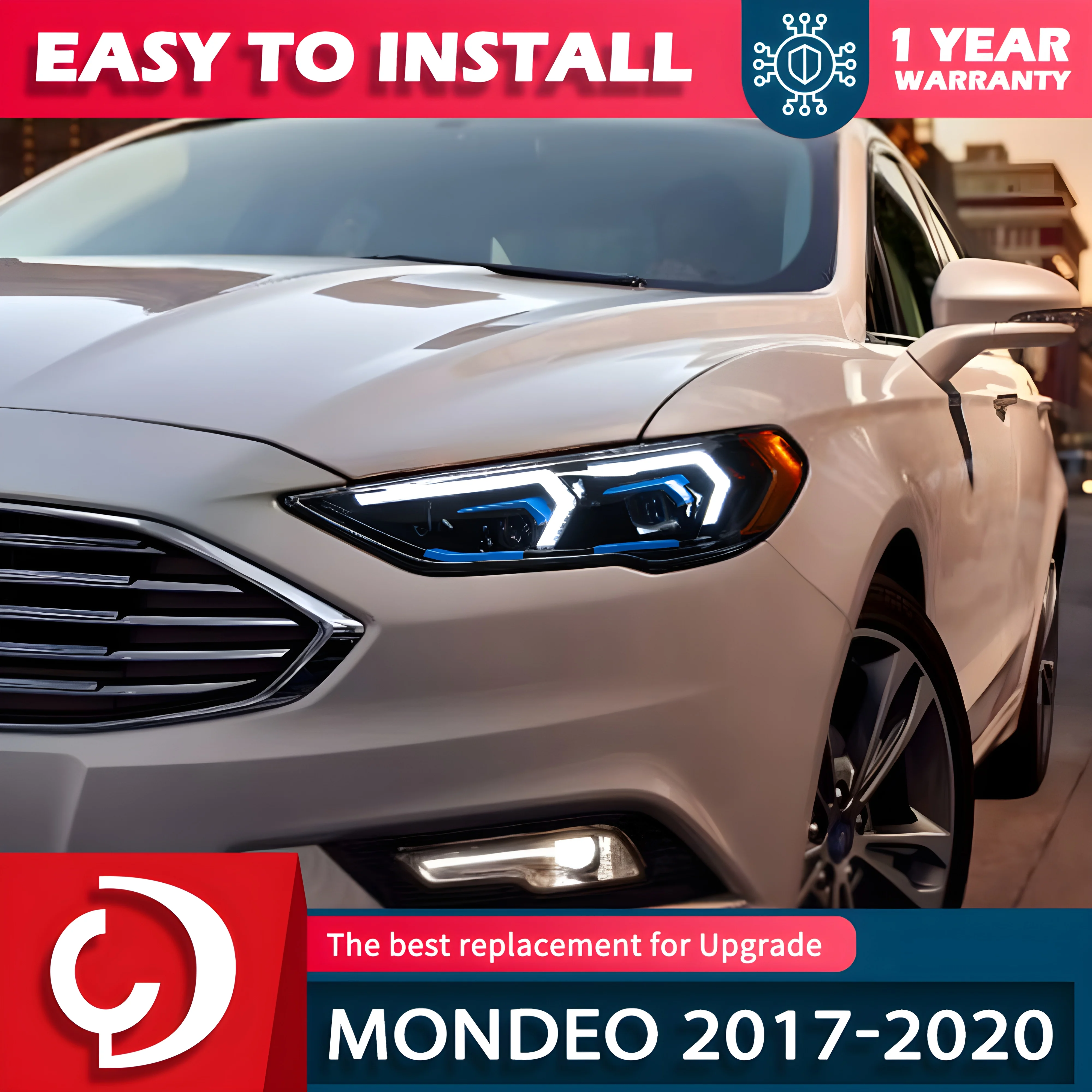 

Автомобильный Стайлинг AKD для фар Ford Fusion 2017-2020 Mondeo, светодиодные фары с динамическим сигналом, автоаксессуары