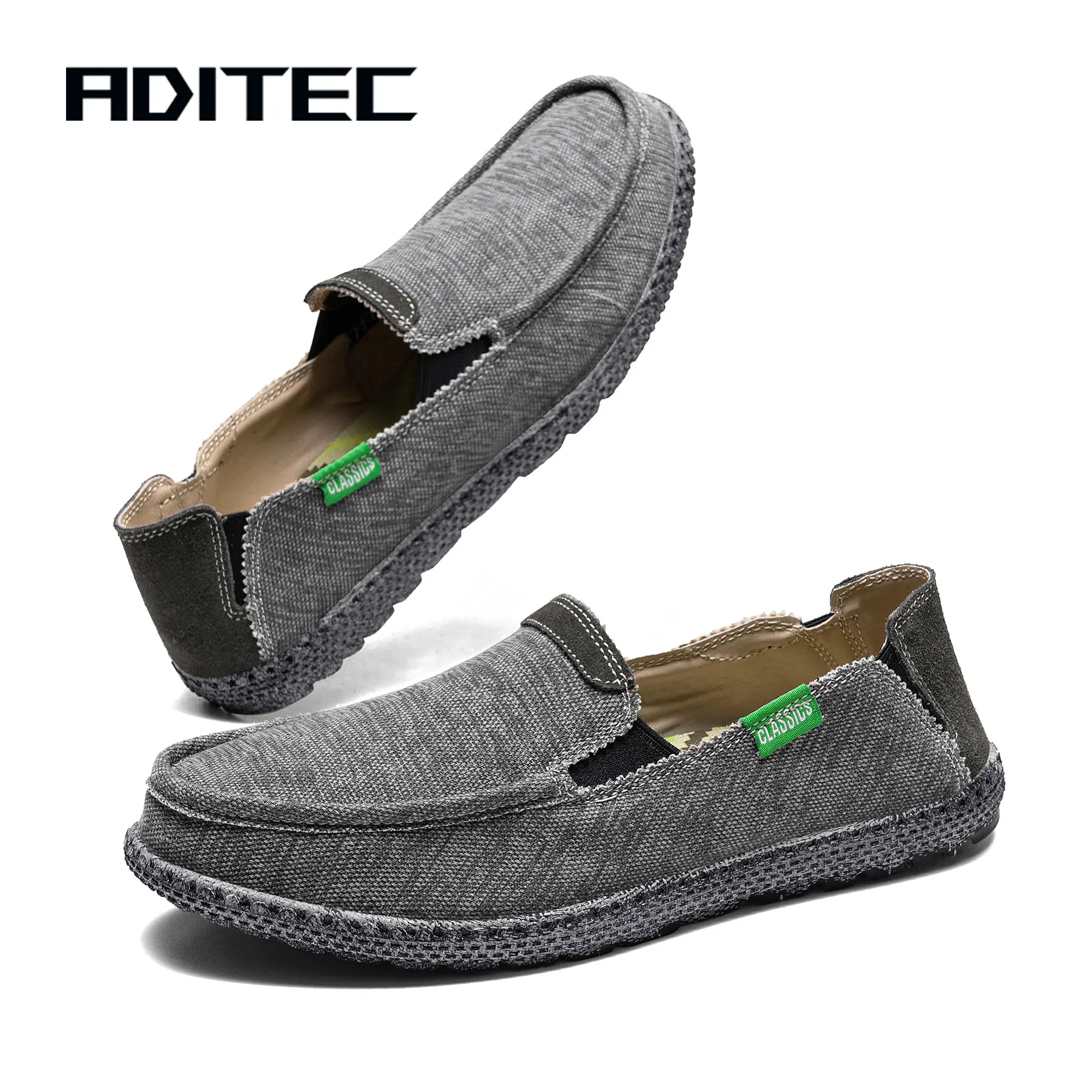 Aditake brand men's loafers rubber soles non-slip wear-resistant walking shoes household cloth shoes oversized shoes