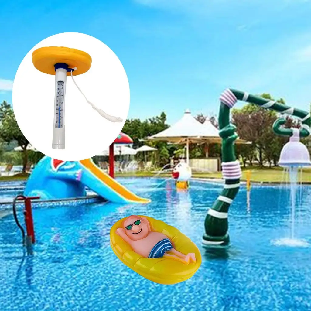 

Creative Floating Pool Aquariums Celsius Bath Float Temperature Meter Celsius Dual Display Checker Indicator