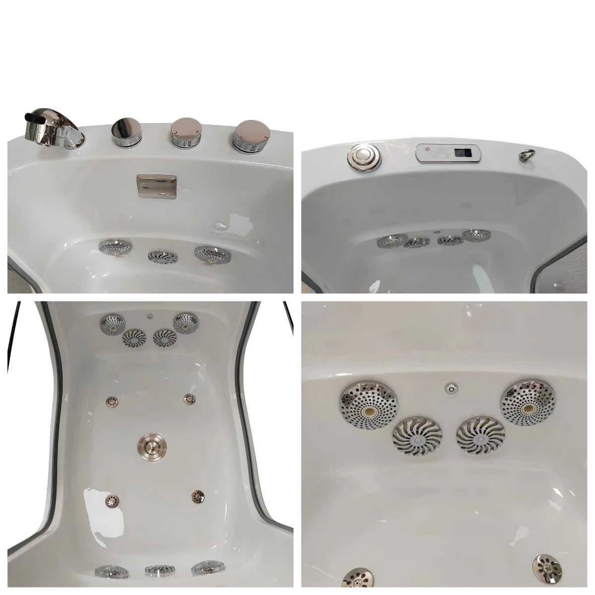 

New Arrival Dog Grooming Pet Bathtub Pet Spa LED Whirlpool Acrylic Bubbles Freestanding Massage Pet Bathtub