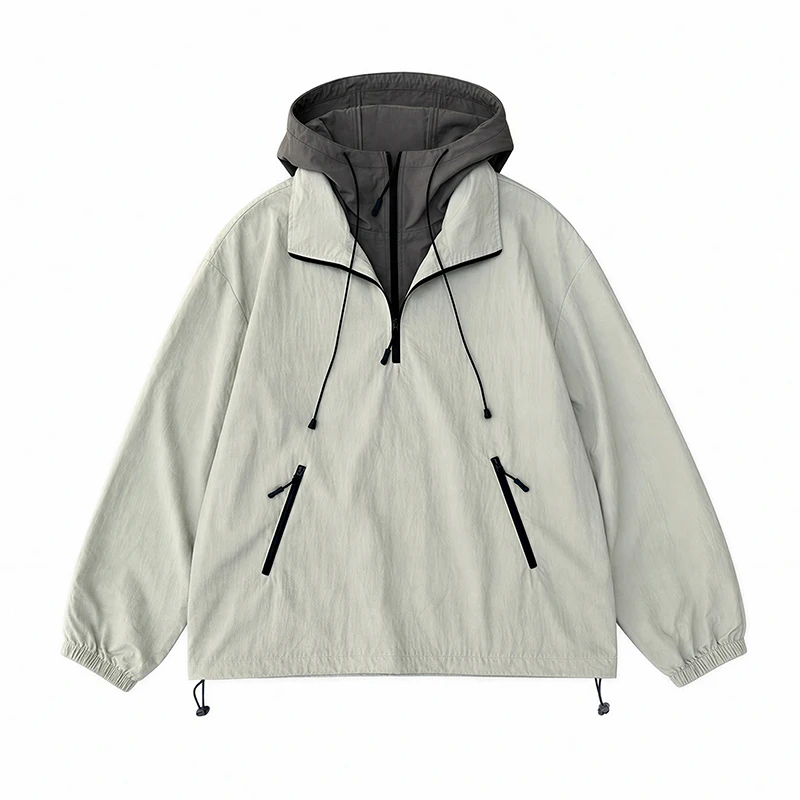 Man Black Windbreaker Windproof Waterproof For 2026 Spring Autumn Zip Up Jacket Men's Streetwear Bomber Clothes OverSize 5XL 6XL