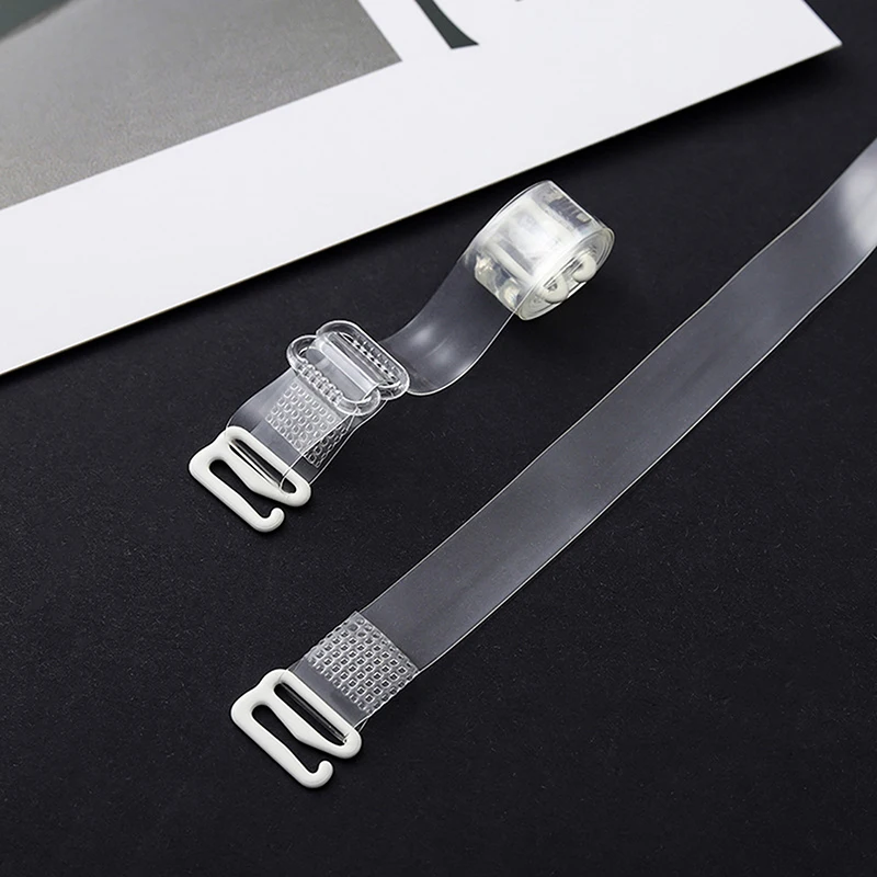 튼튼한 투명한 브래지어 끈 보이지 않는 미끄럼 방지 속옷 끈 분리형 조절 가능한 어깨 끈