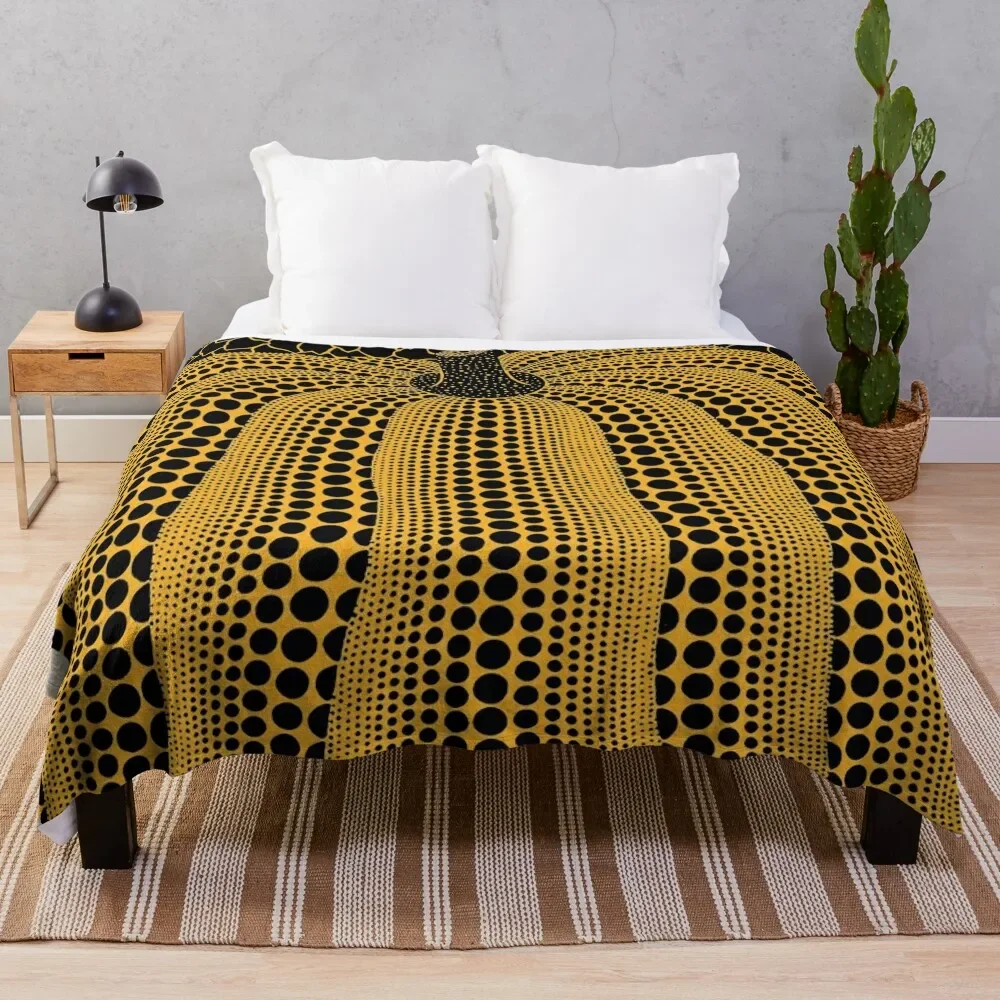 

Yayoi Kusama Pumpkins Forever Throw Blanket Reusable Durable Soft Blanket for All Seasons