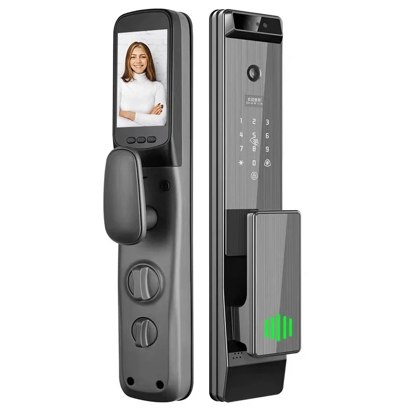 

Id Recognition Waterproof 3D Tuya Face Smart Door Lock Slim Finger Vein 3D Face Recognition smart front door lock Lock Pass Code