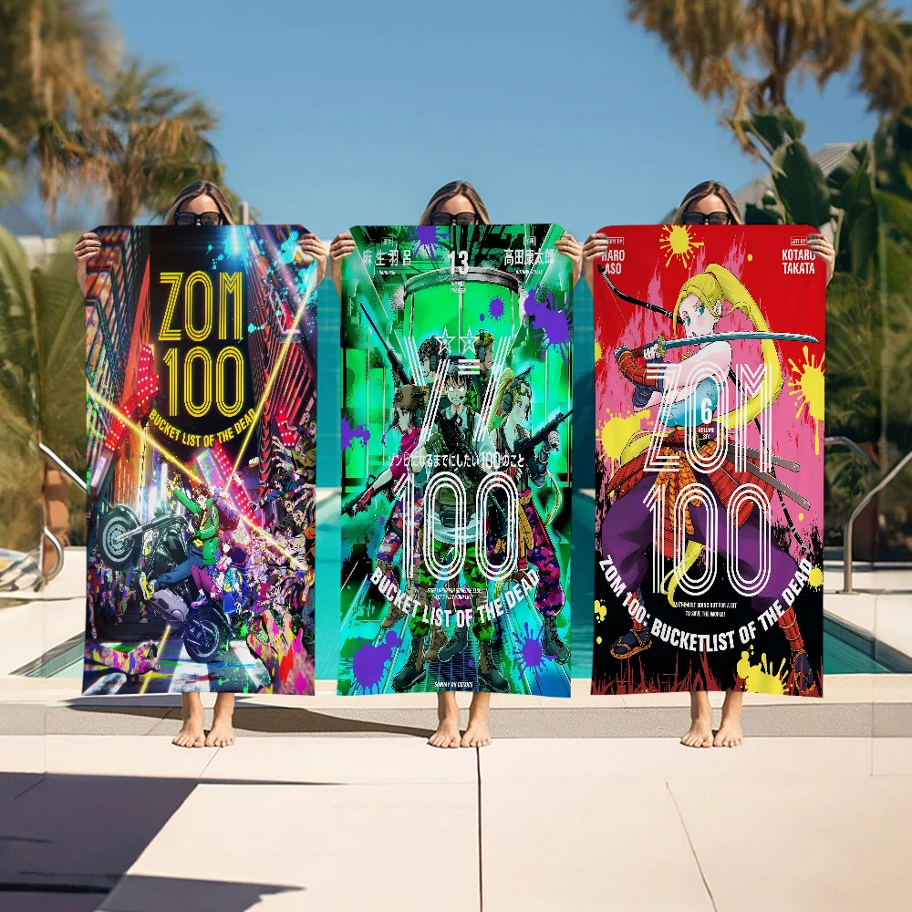 Zom 100 Microfiber Printed Beach Towel Mountain Climbing Yoga Beach Swimming Running Absorbent Soft Towel