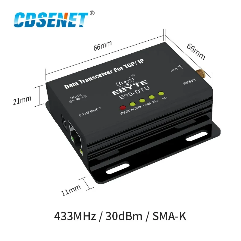 Imagem -02 - Transmissor de Longo Alcance Modbus Ethernet 433 Mhz Decodificador e Transmissor rf de 433 Mhz