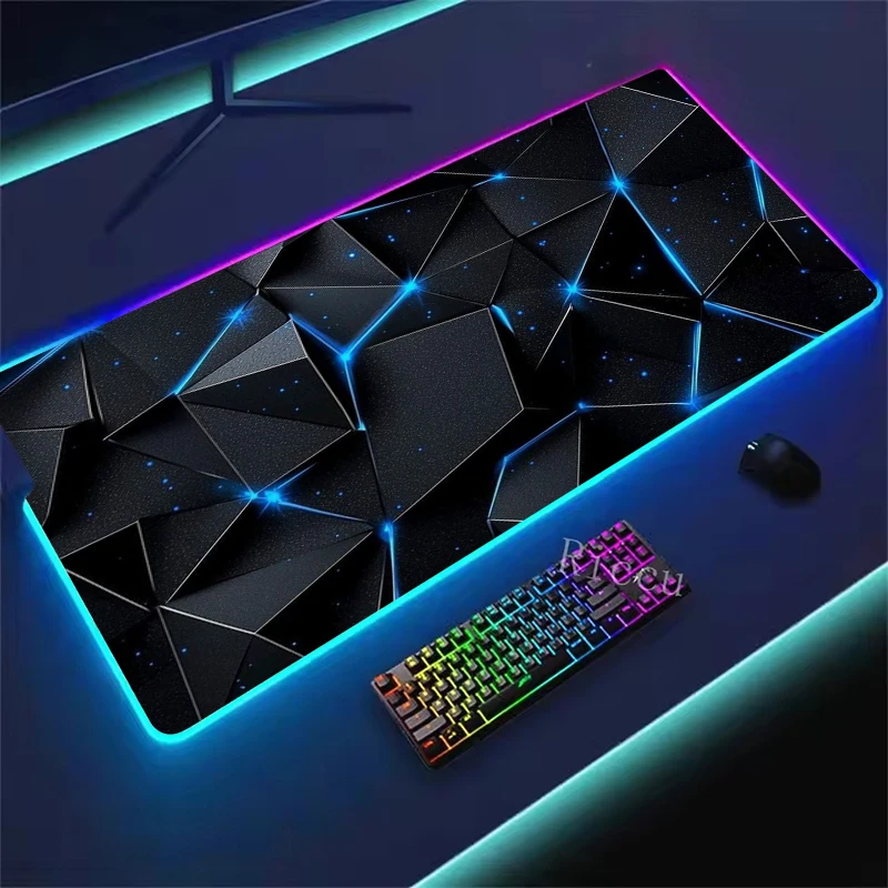 Gaming Peripheral Set: LED RGB Backlit Mechanical mouse pad Japanese Anime-Style Laptop HD Printed Anime Mouse Pad