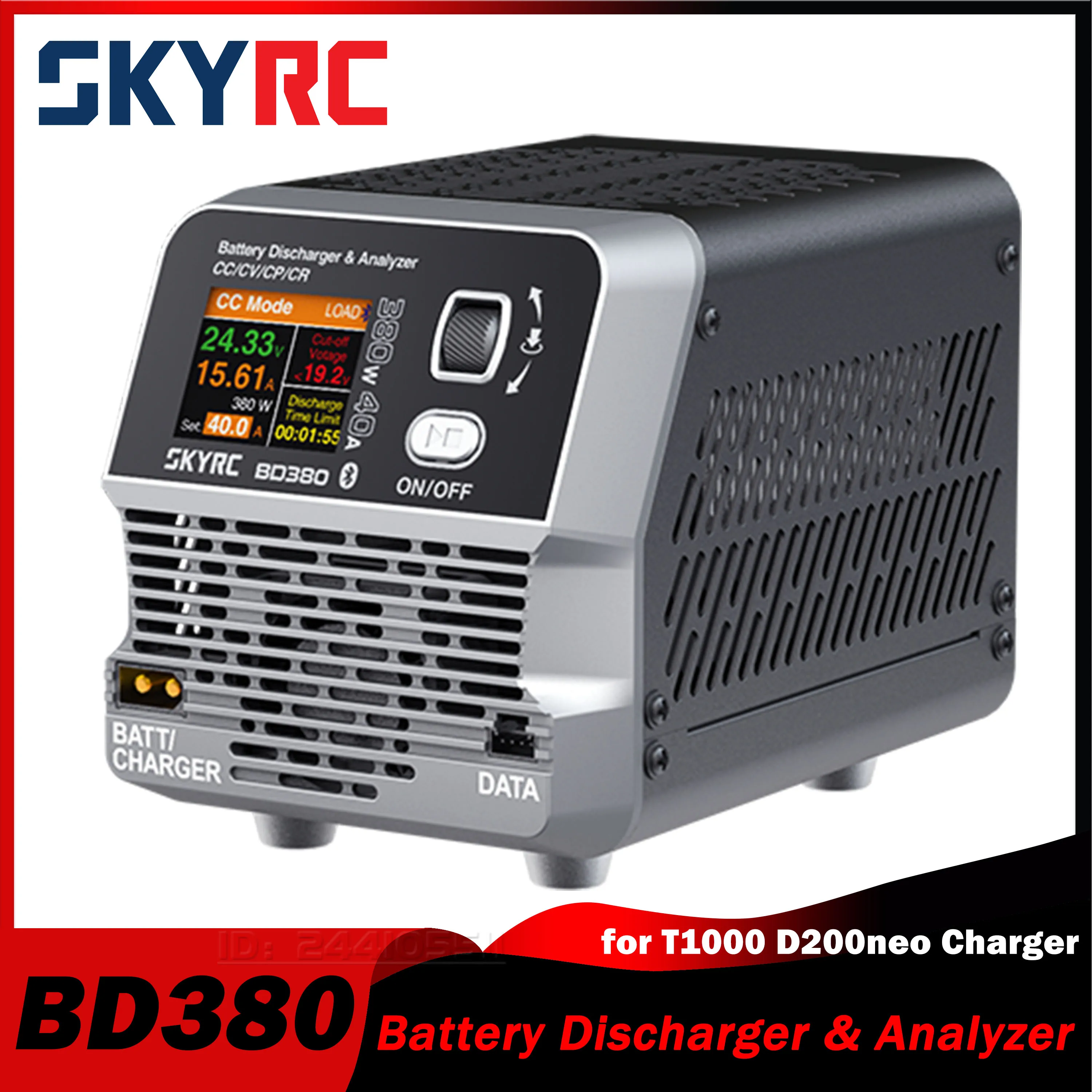 SKYRC BD380 40A 380W Battery Discharger&Analyzer Checker Lipo NiMH LiHV 3-30V Bluetooth for T1000 D200neo Charger RC Car Part