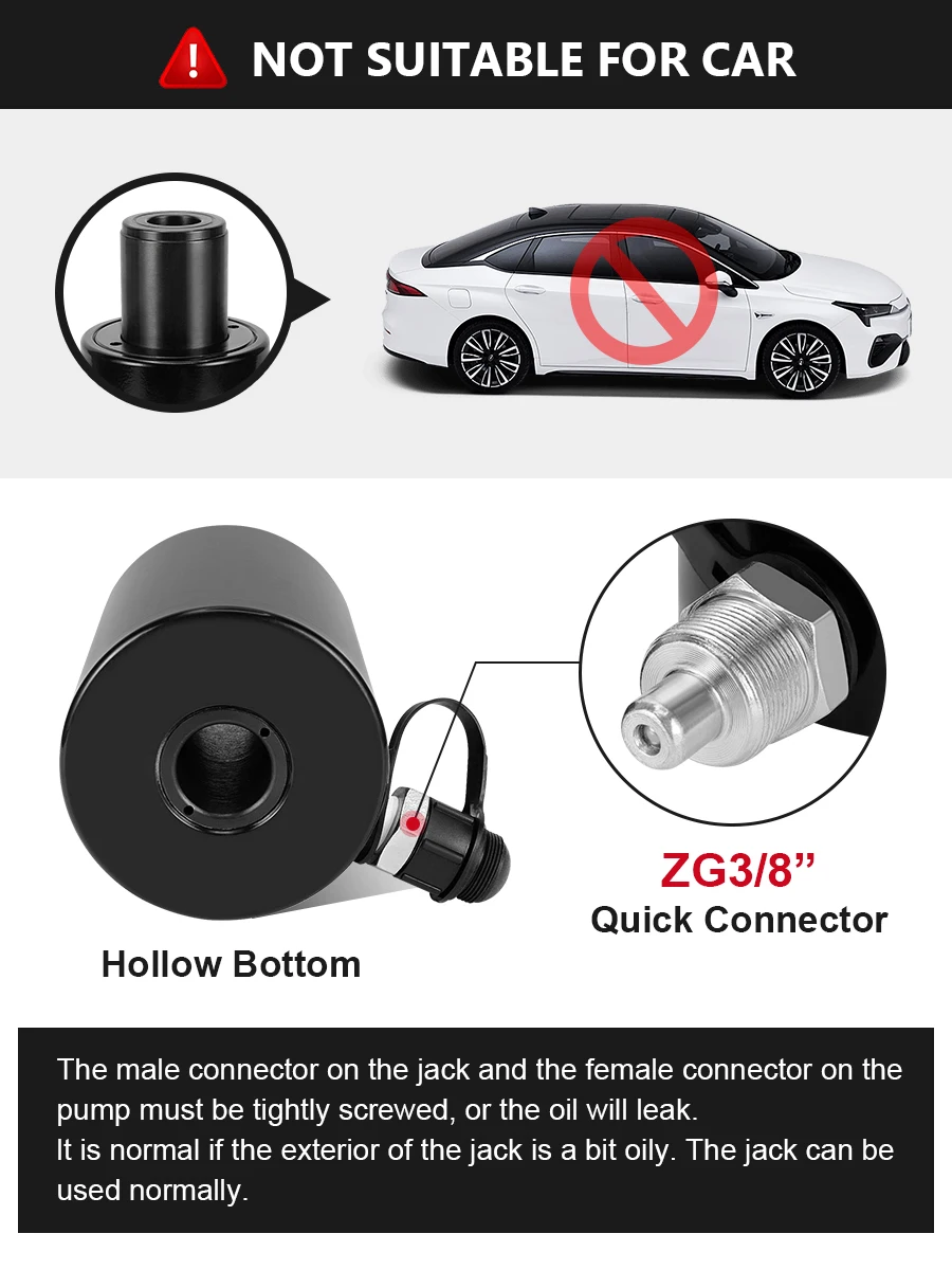 30T أسطوانة هيدروليكية مجوفة RCH-3050 أسطوانة رام مفردة 50 مم أداة رفع شديدة التحمل #4