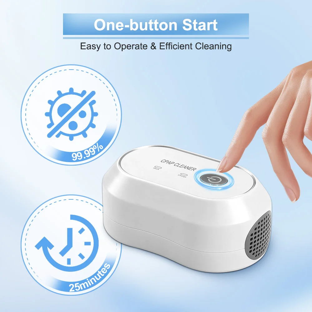 CPAP Cleaner Ventilator Sterilizer for Auto CPAP Bipap Anti Snoring Apnea Ozone Cleaner for CPAP Mask Tubing Breathing Machine