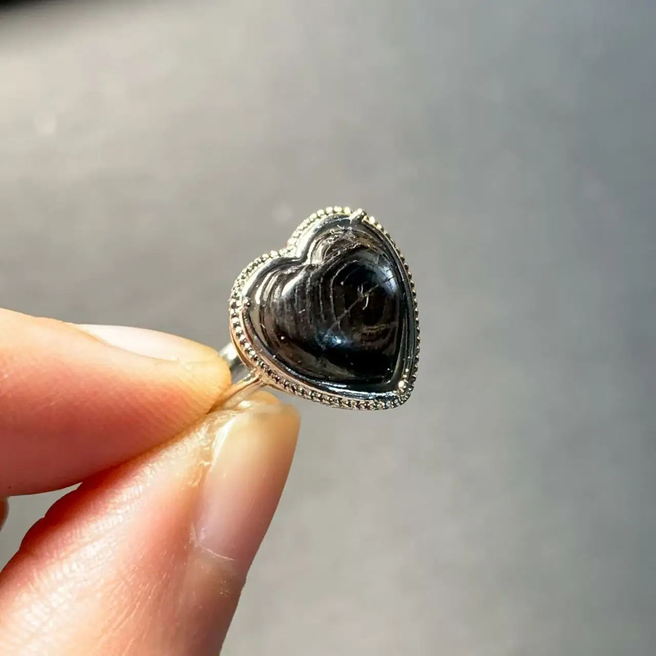 MM Natural Hypersthene Golden luck stone Ring Adjustable Female Ring Jewelry for Women Gift Wholesale High Quality Vintage Fine