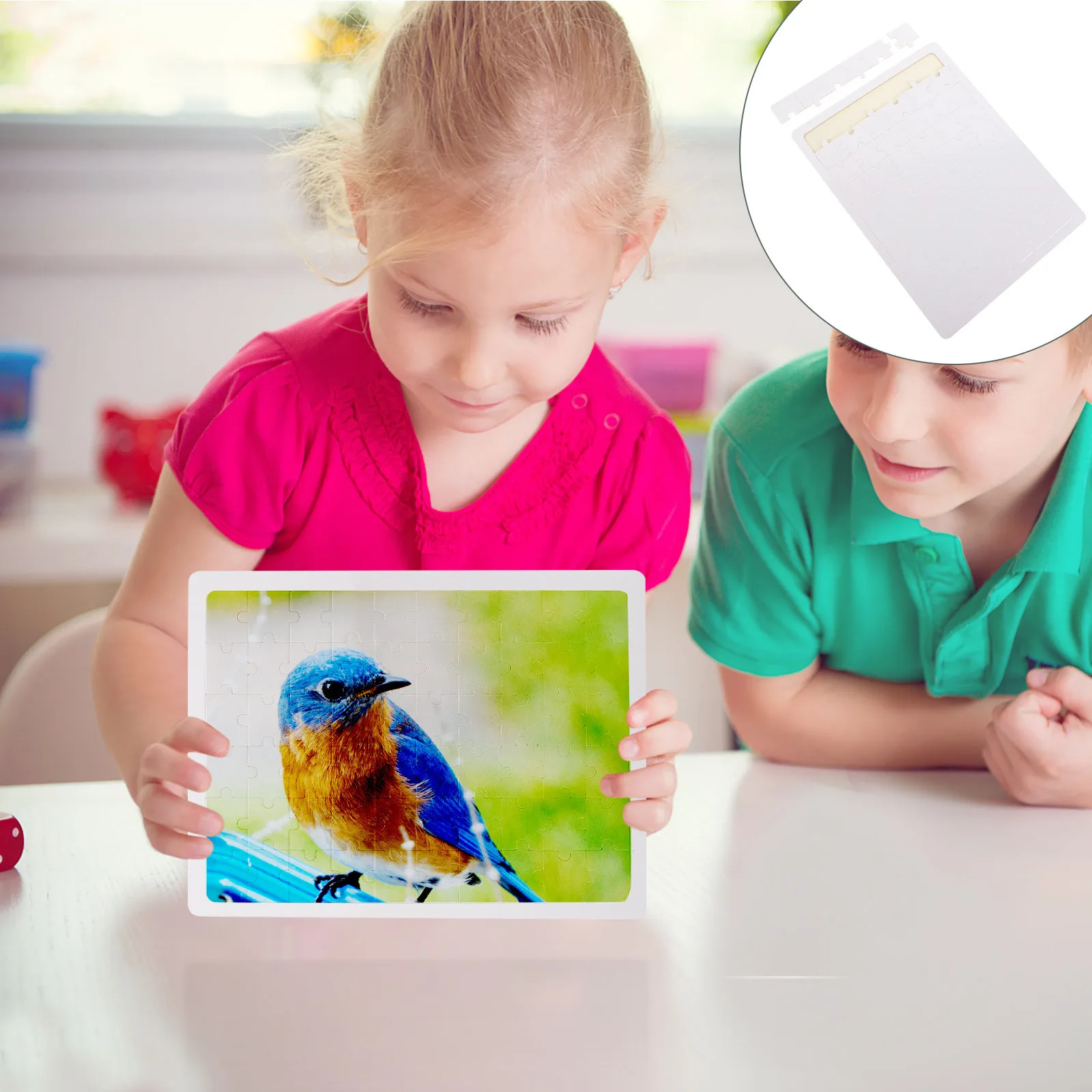 Drewniane puzzle do samodzielnego wykonania, puste elementy do termotransferu, edukacyjna zabawka dla dzieci, aktywność kreatywna, gra termiczna.