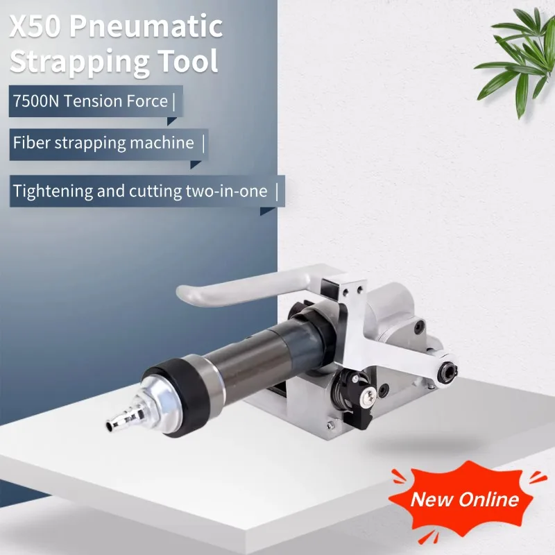 Pneumatic Strapping Tool, Hand Held Strapping Machine for 0.75-0.98 inch PP/PET Belt, Pneumatic Strapping Machine with 3500N Max