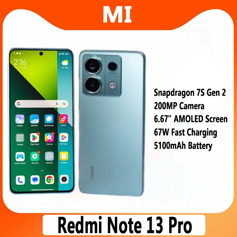 Xiaomi-Redmi Note 13 Pro 5G Snapdragon 7S Gen 2 6.67 