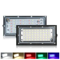 Led Flood Light 50W 220V Outdoor Floodlight IP65 Waterproof LED Street Lamp Cold/Warm White Red Green Blue RGB Spotlight