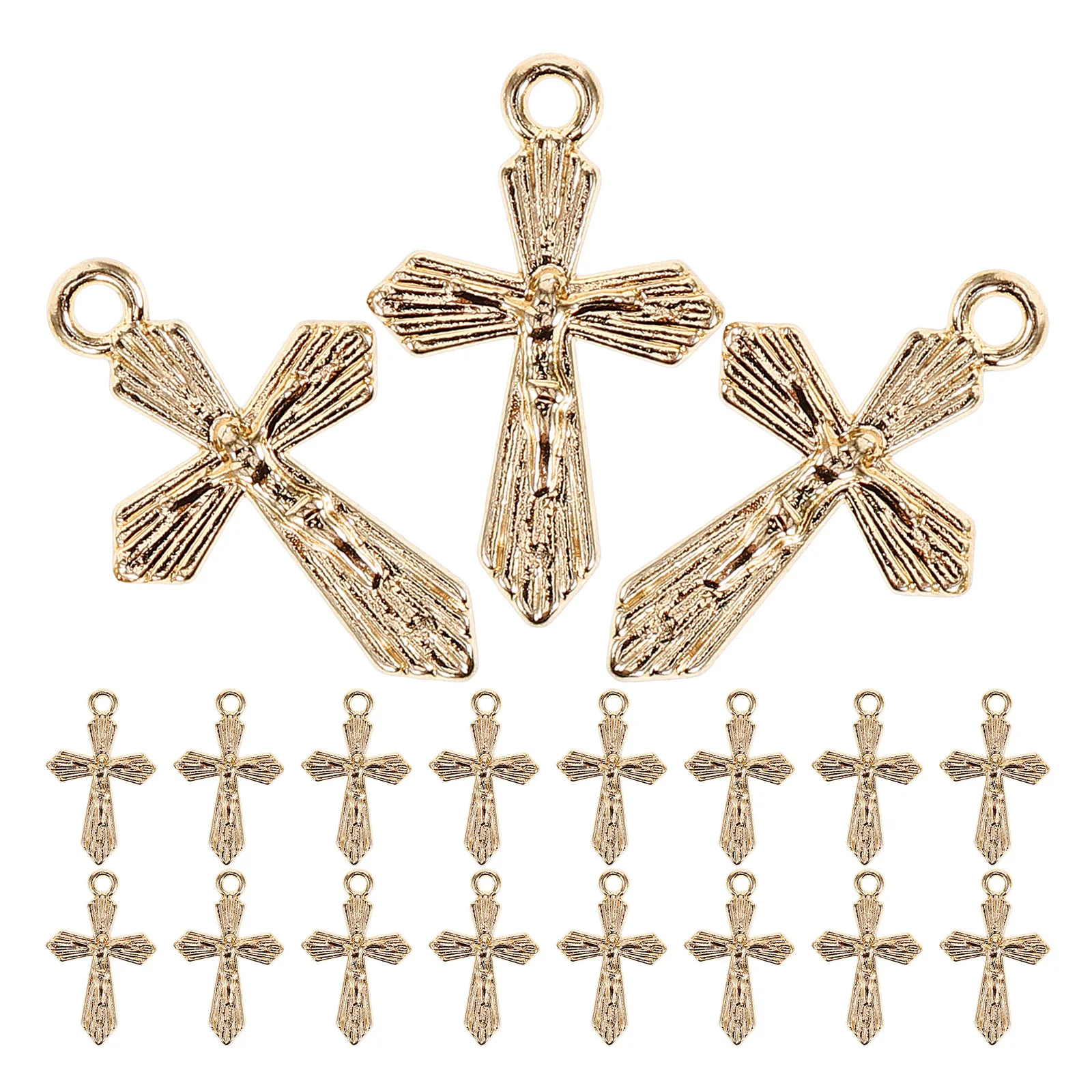 

50Pcs Cross Designed Zinc Alloy Charms Jewelry Making Supplies DIY Earrings Pendants Bracelets Cross Charms for Jewelry Making
