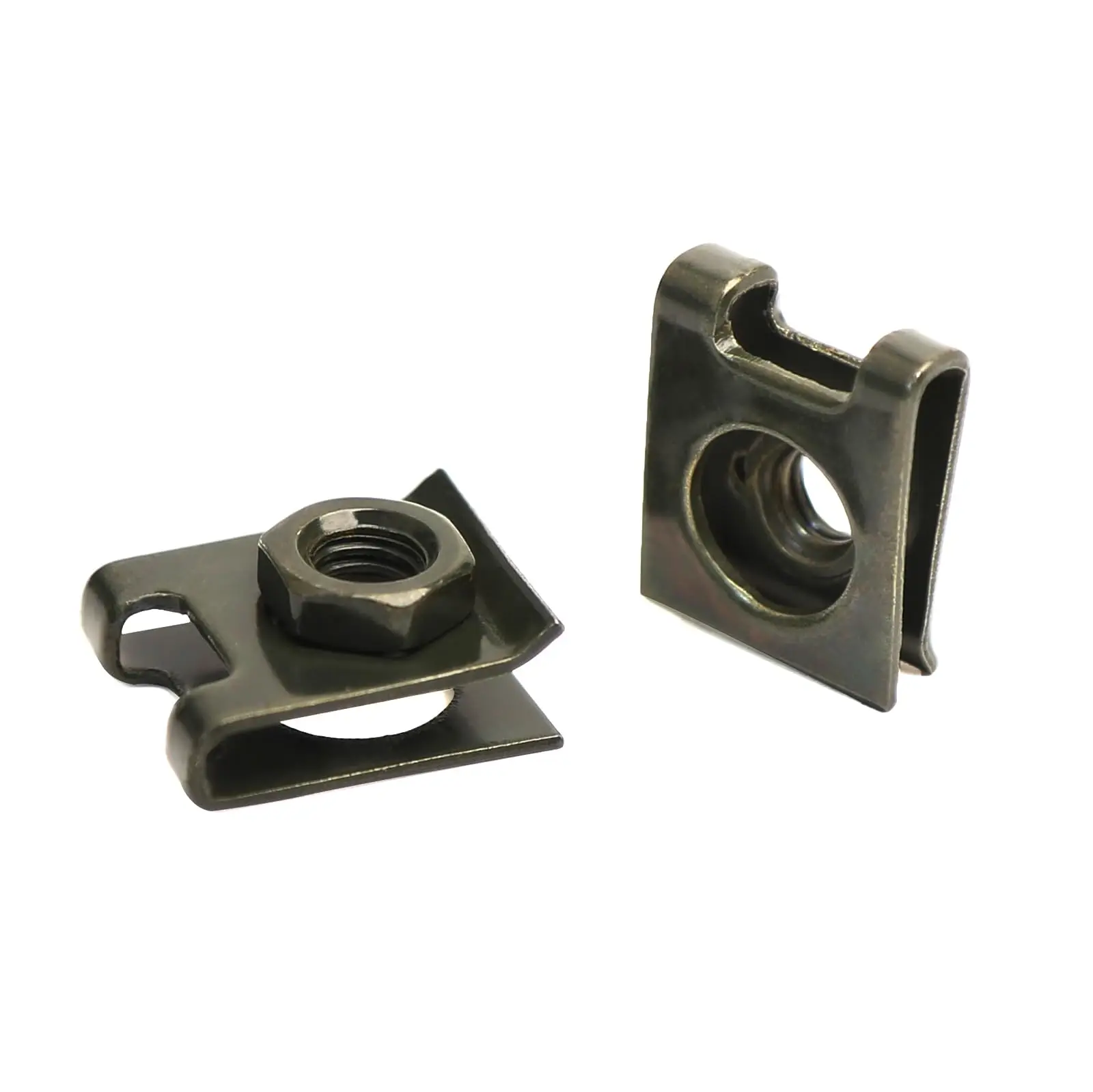 15Pcs U-Shaped Fasteners with M6 Screw Hole in Carbon Steel Material Applied to Car Hood Fenders Bumper License Plat.
